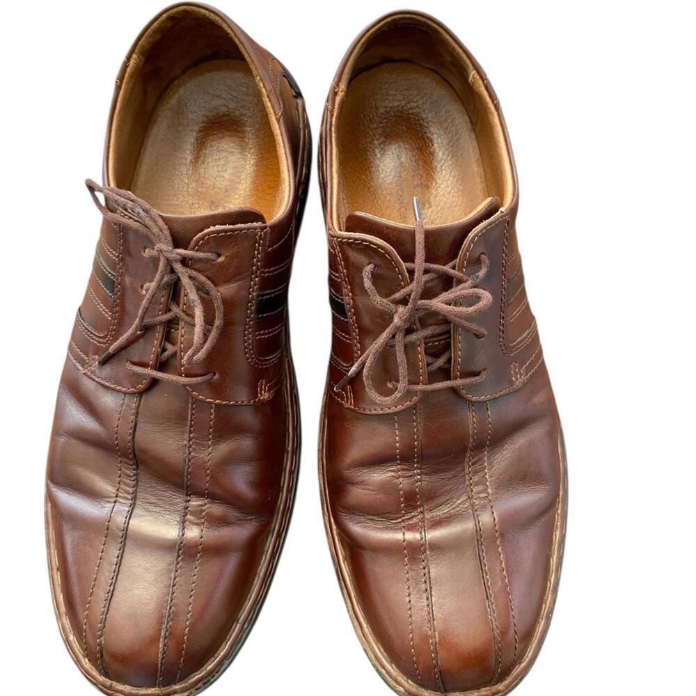Josef Seibel Brown Leather Oxfords Classic Lace-Up Design